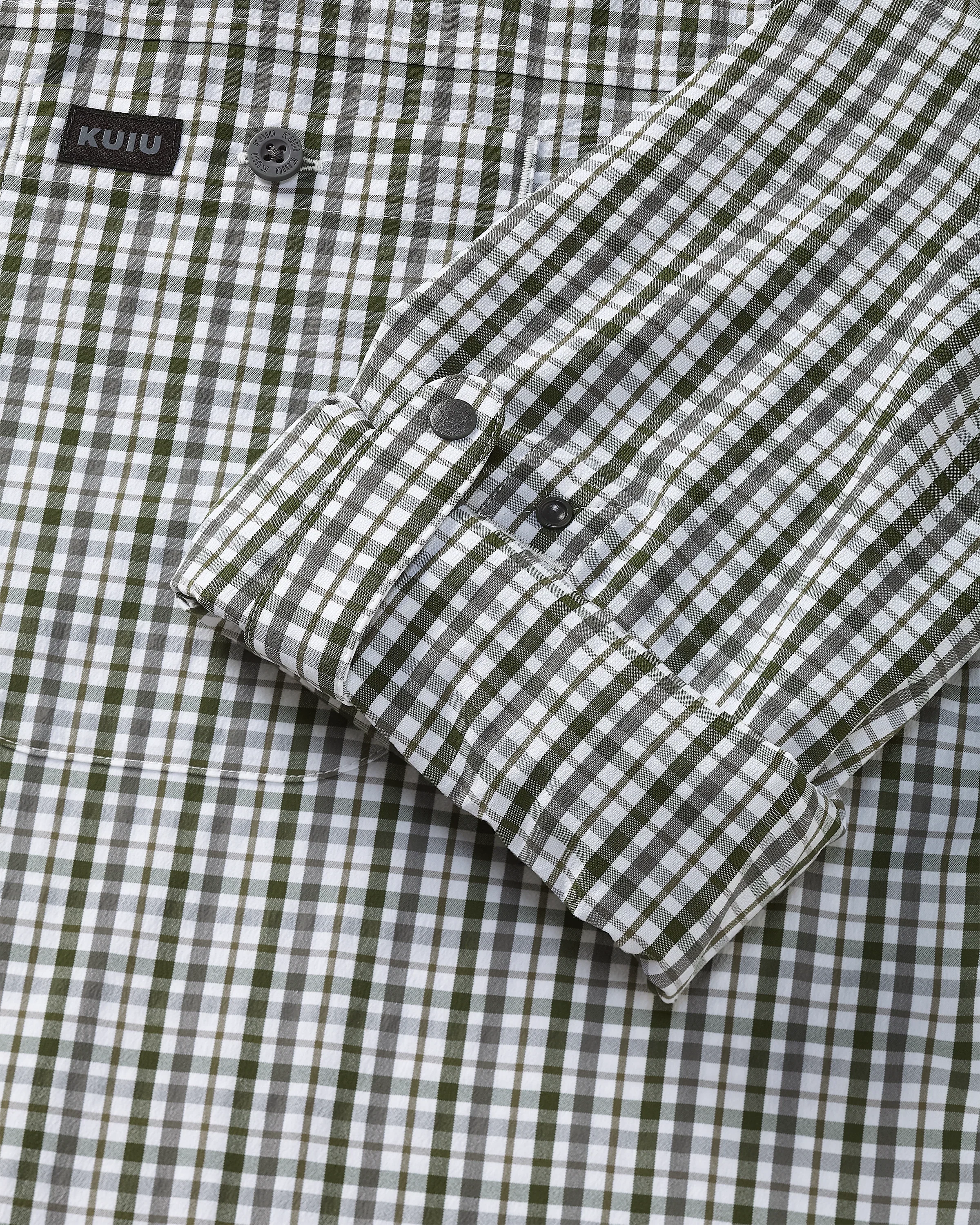 Borrego LS Shirt | Mini Cross Check Verde Plaid