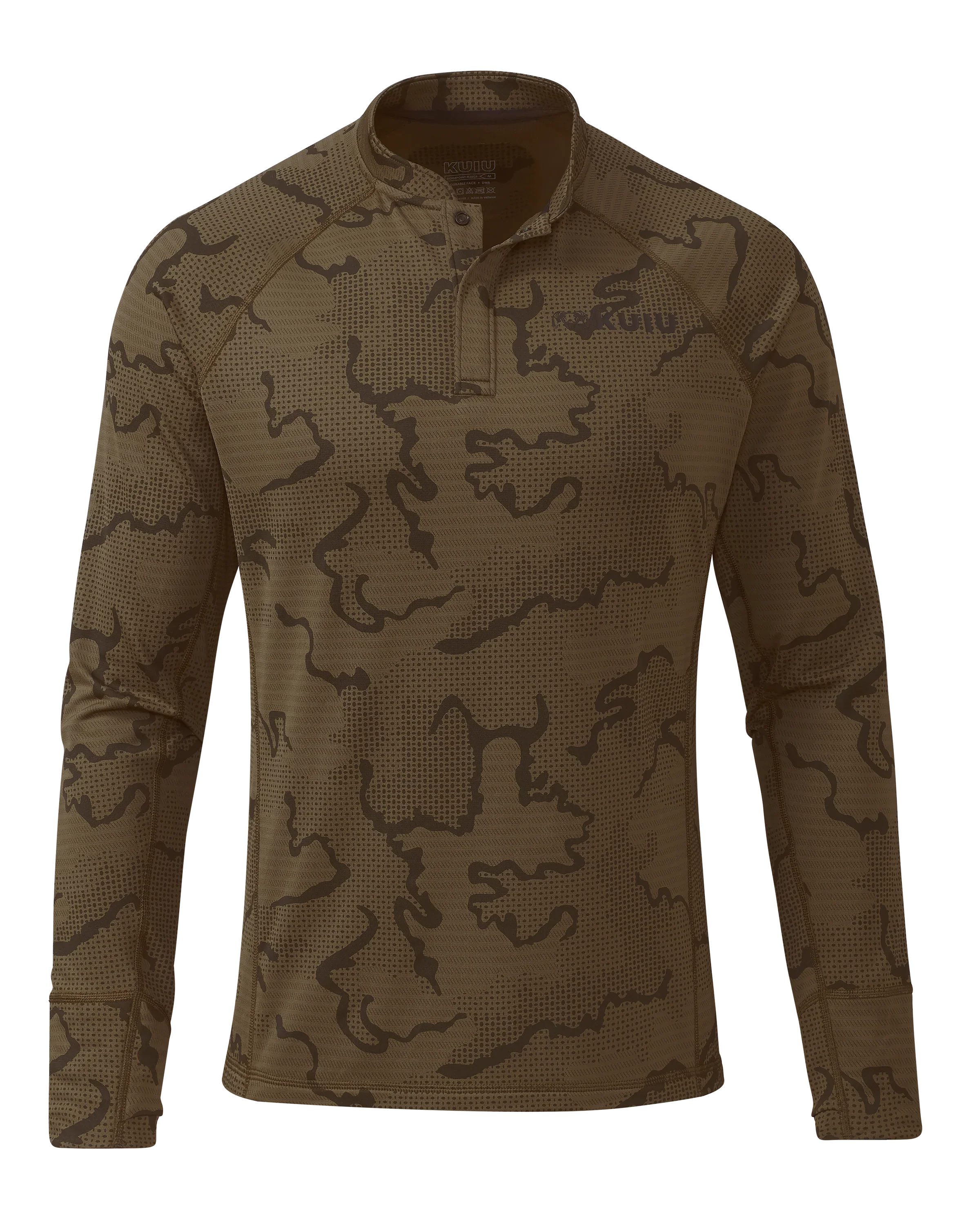 Ridgepoint Fleece Henley | Coyote Brown Tonal