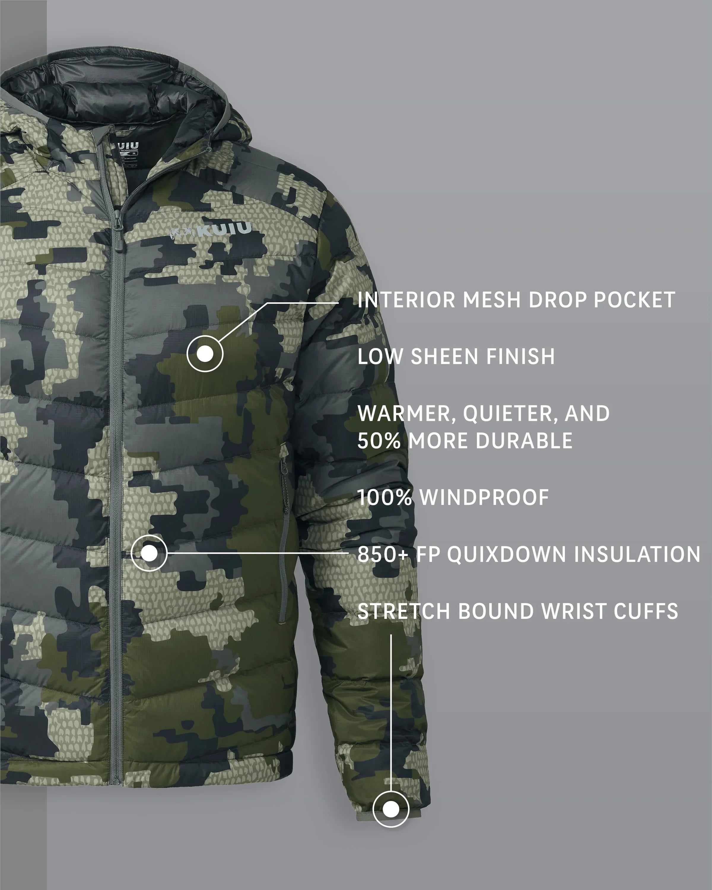 Super Down LT Hooded Jacket | Verde
