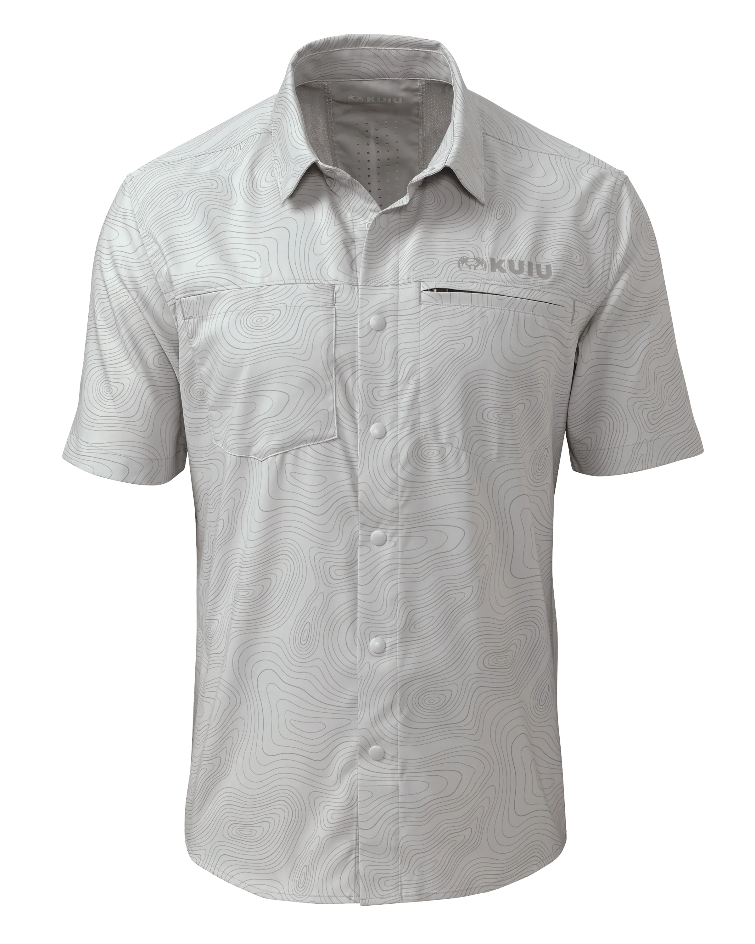 Mesa Vented SS Snap Shirt Topo | Fog Topo Print
