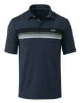 KUIU Performance Polo Stripe | Steel Blue Chest Stripe