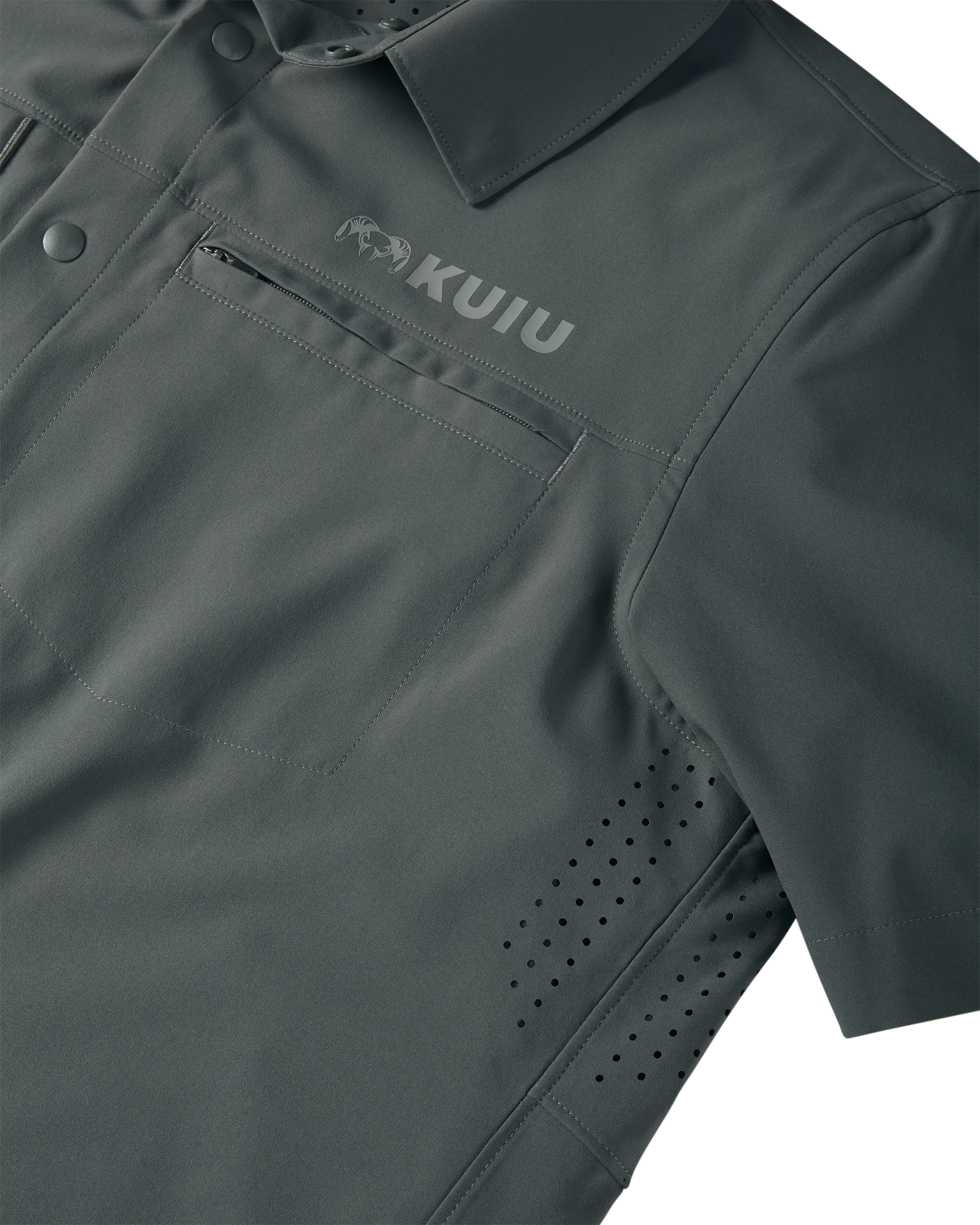 Mesa Vented SS Snap Shirt | Stone