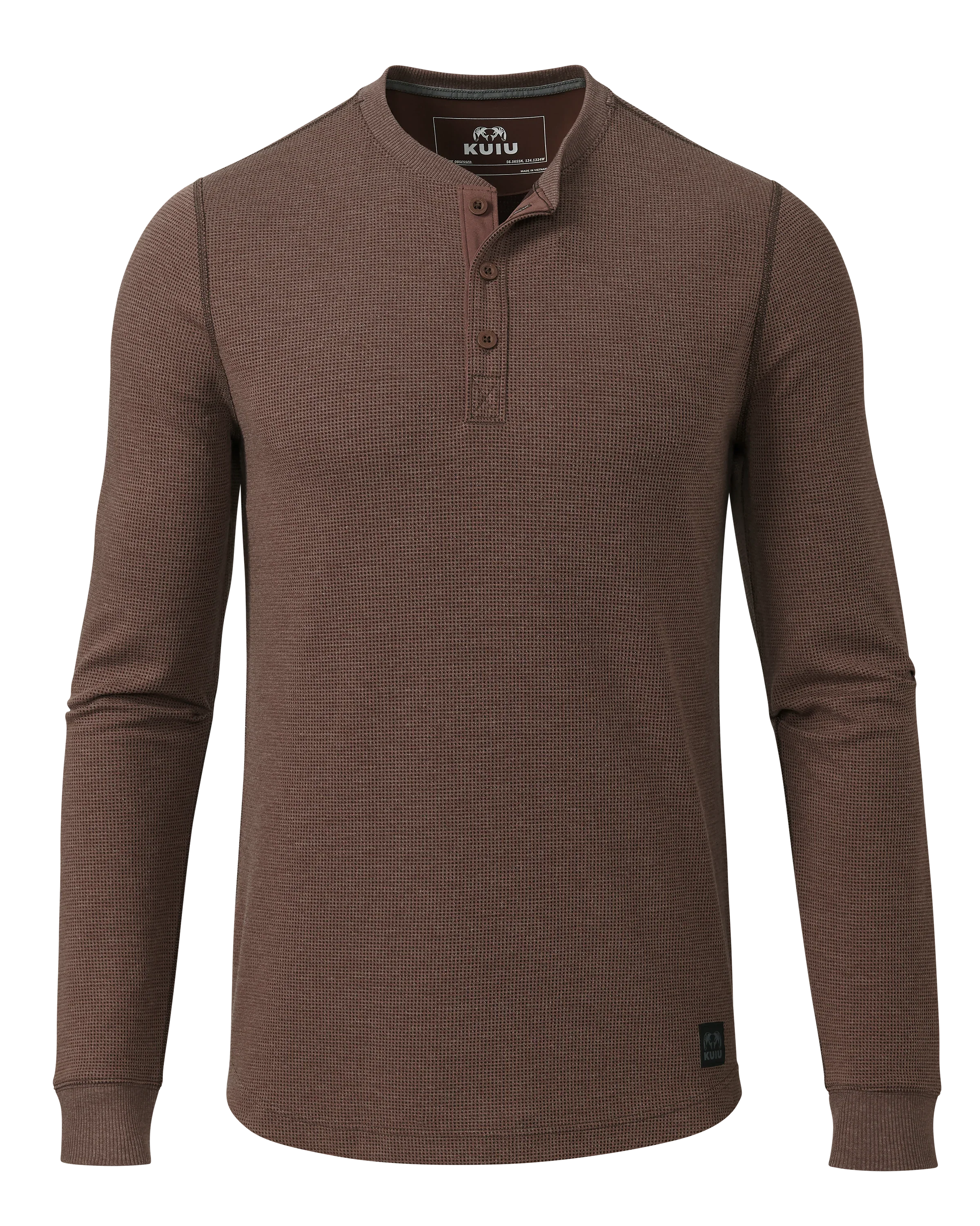 Canyon Waffle Henley | Cedar Heather