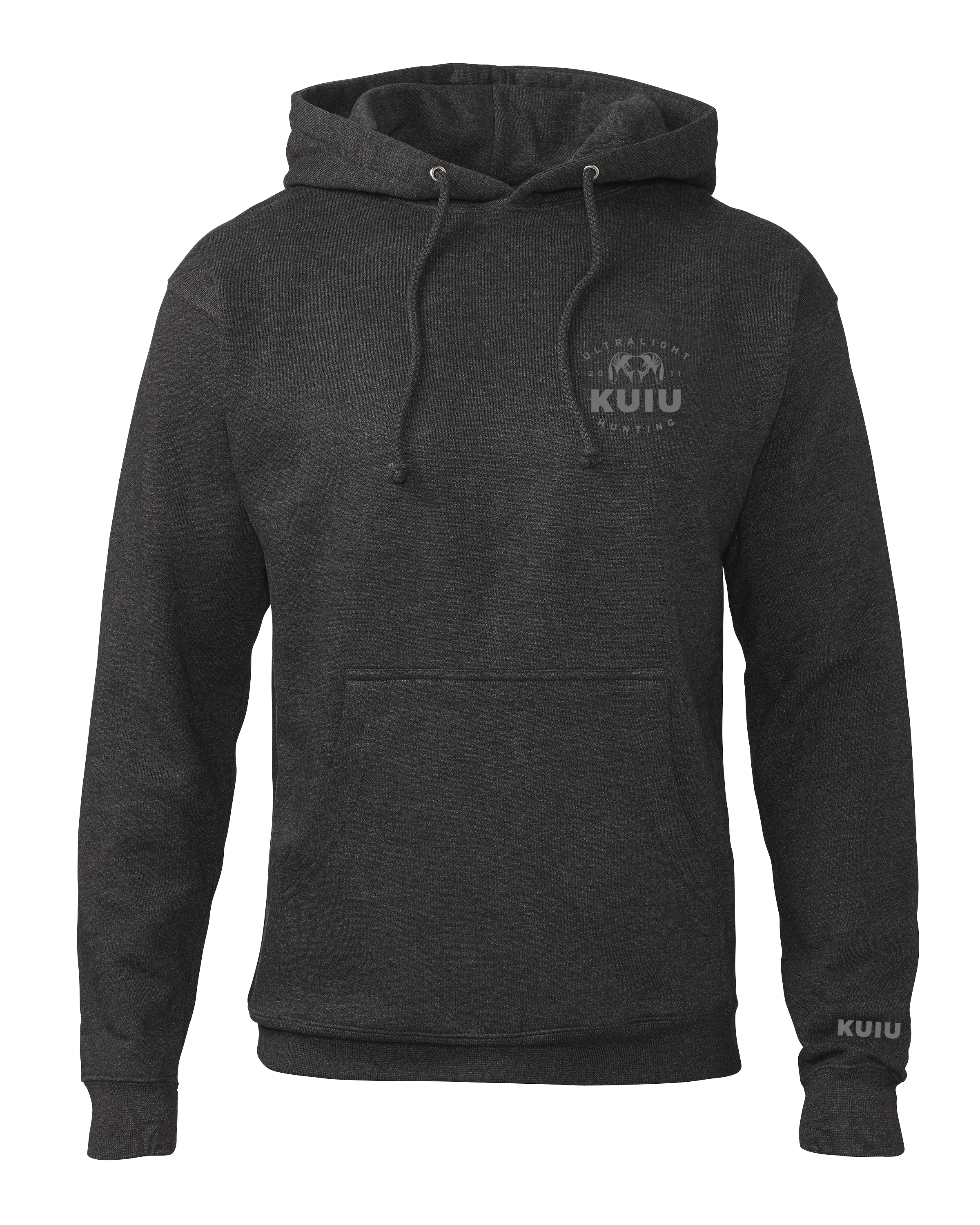 KUIU Ultralight Chest Logo Hoodie | Charcoal