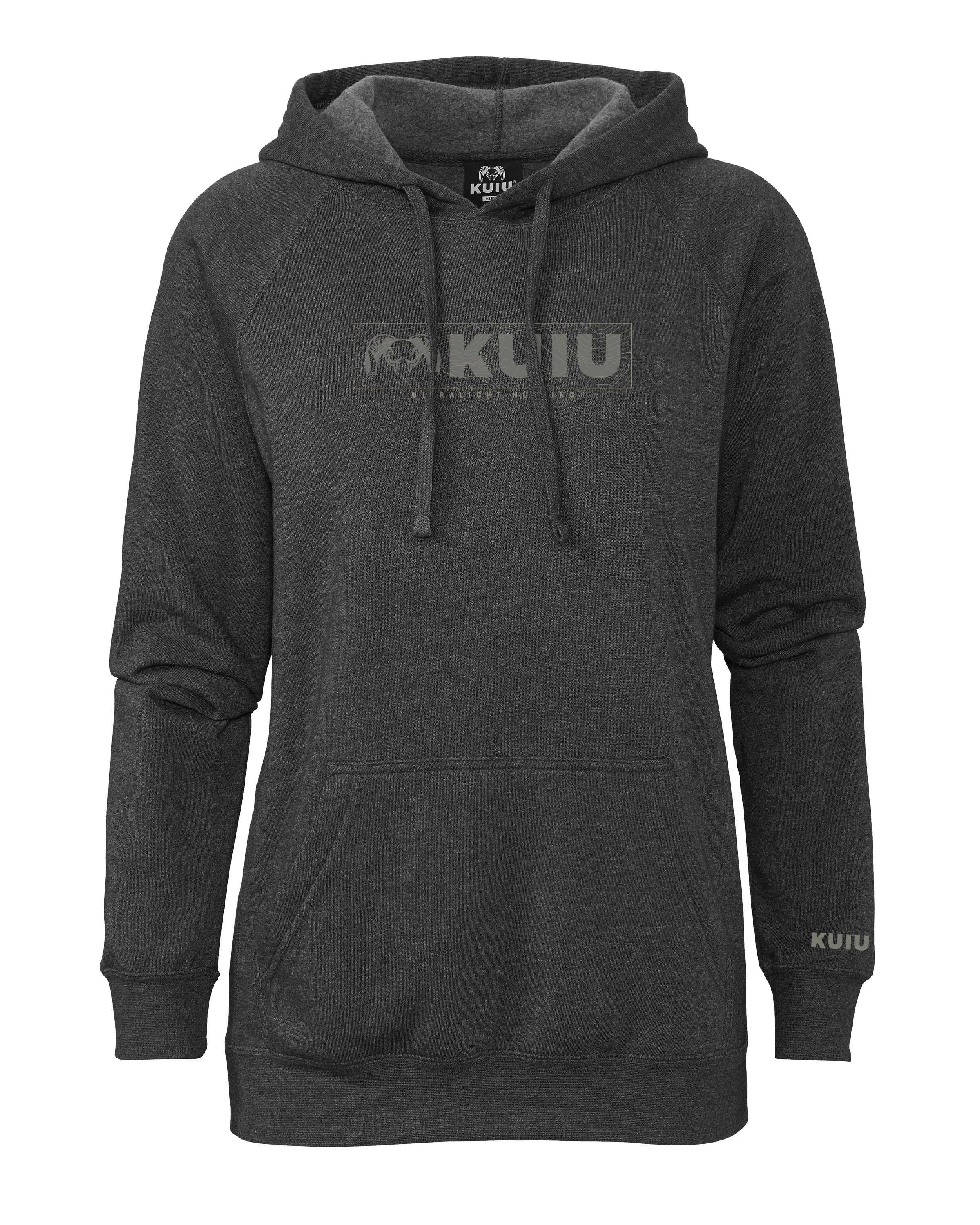 Women's Topo Block Logo Hoodie | Charcoal