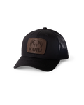 Youth Leather Patch Mesh Back Hat | Black