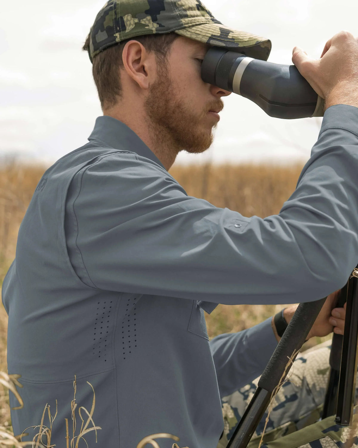 Mesa Vented LS Snap Shirt | Stone