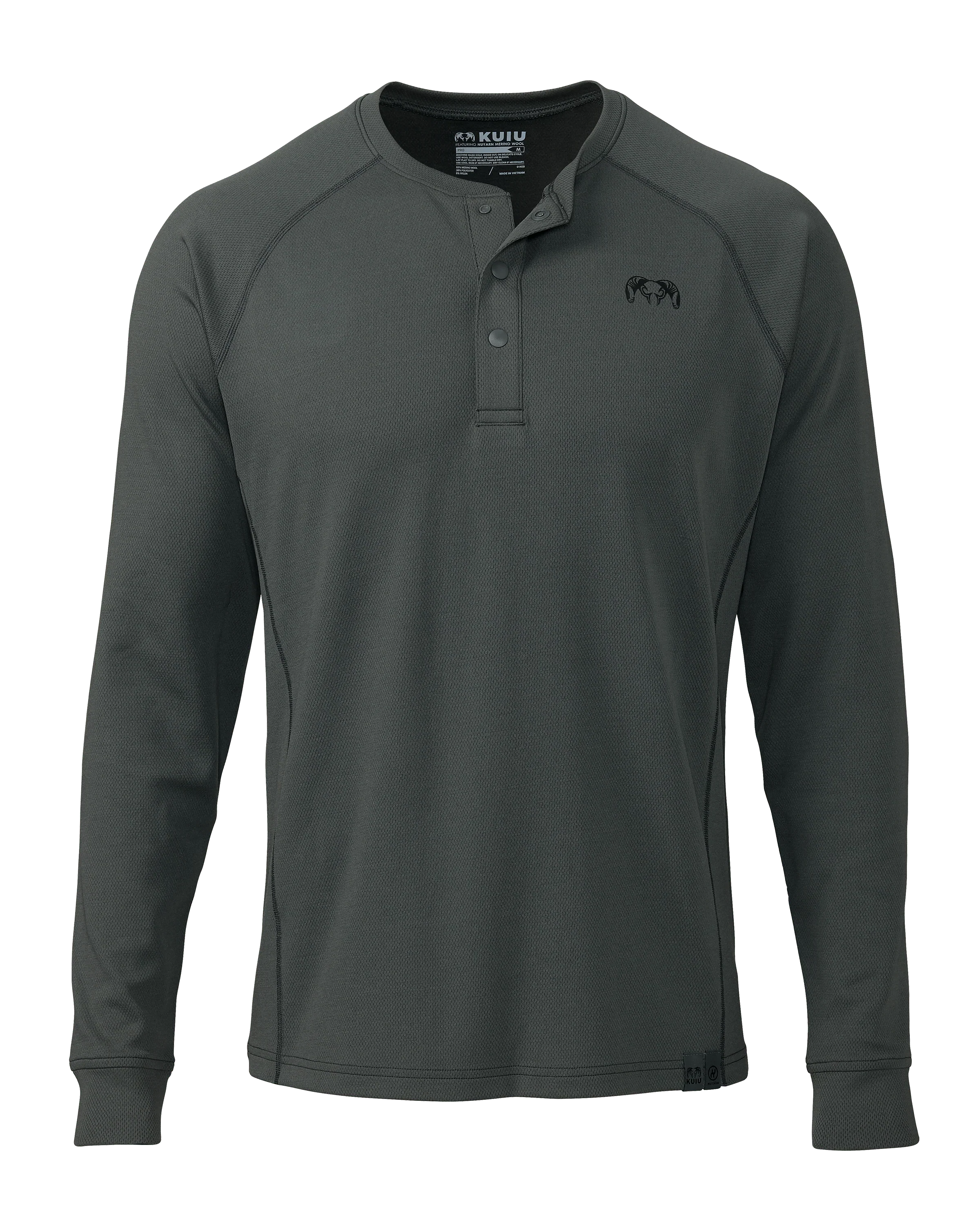PRO Merino 200 Henley | Gunmetal