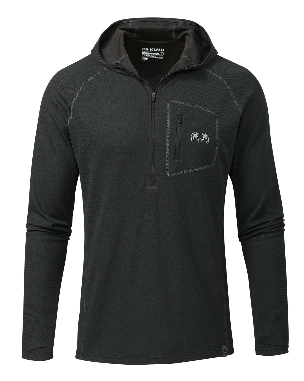 PRO Merino 200 Zip-T Hoodie | Black