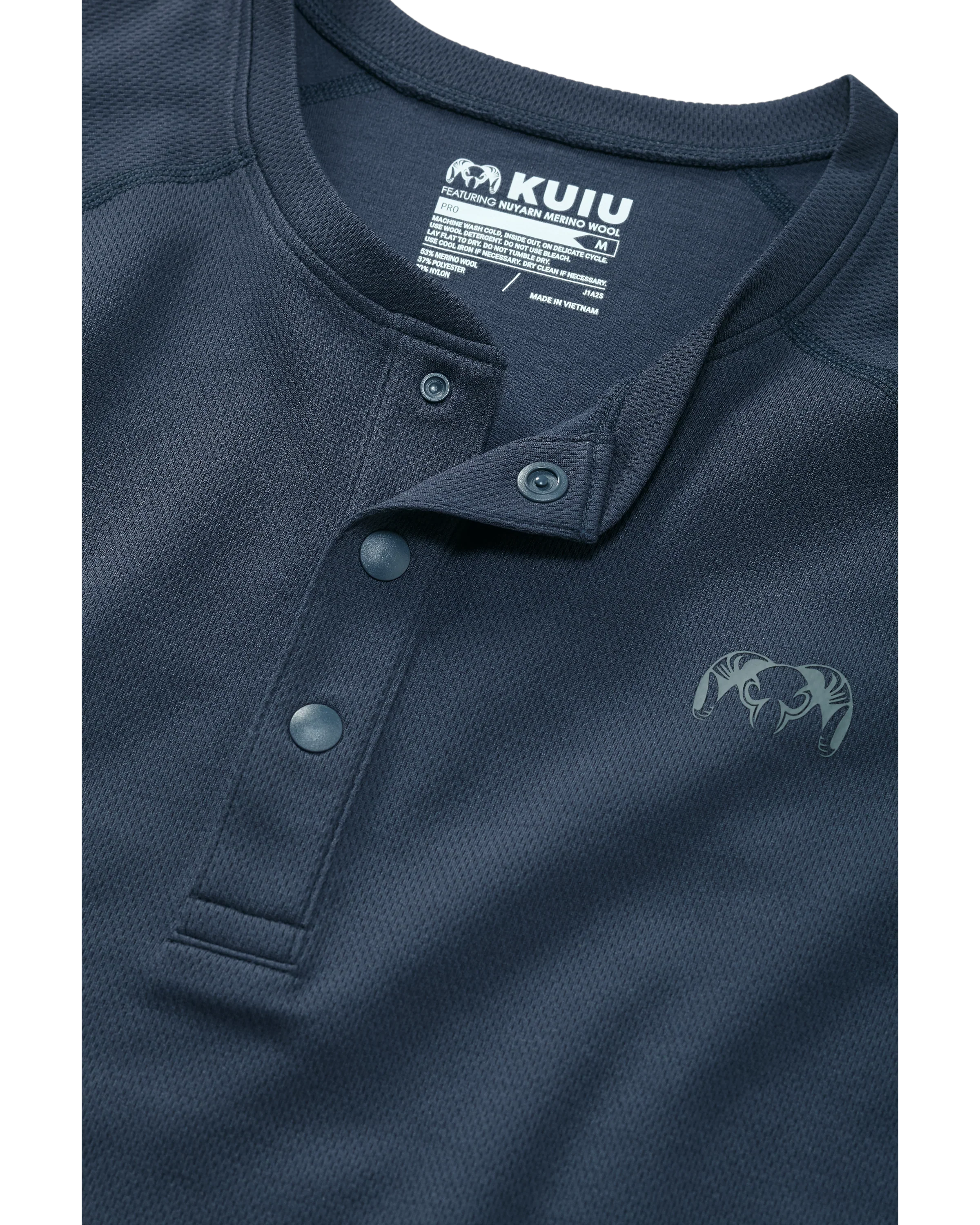 PRO Merino 200 Henley | Steel Blue