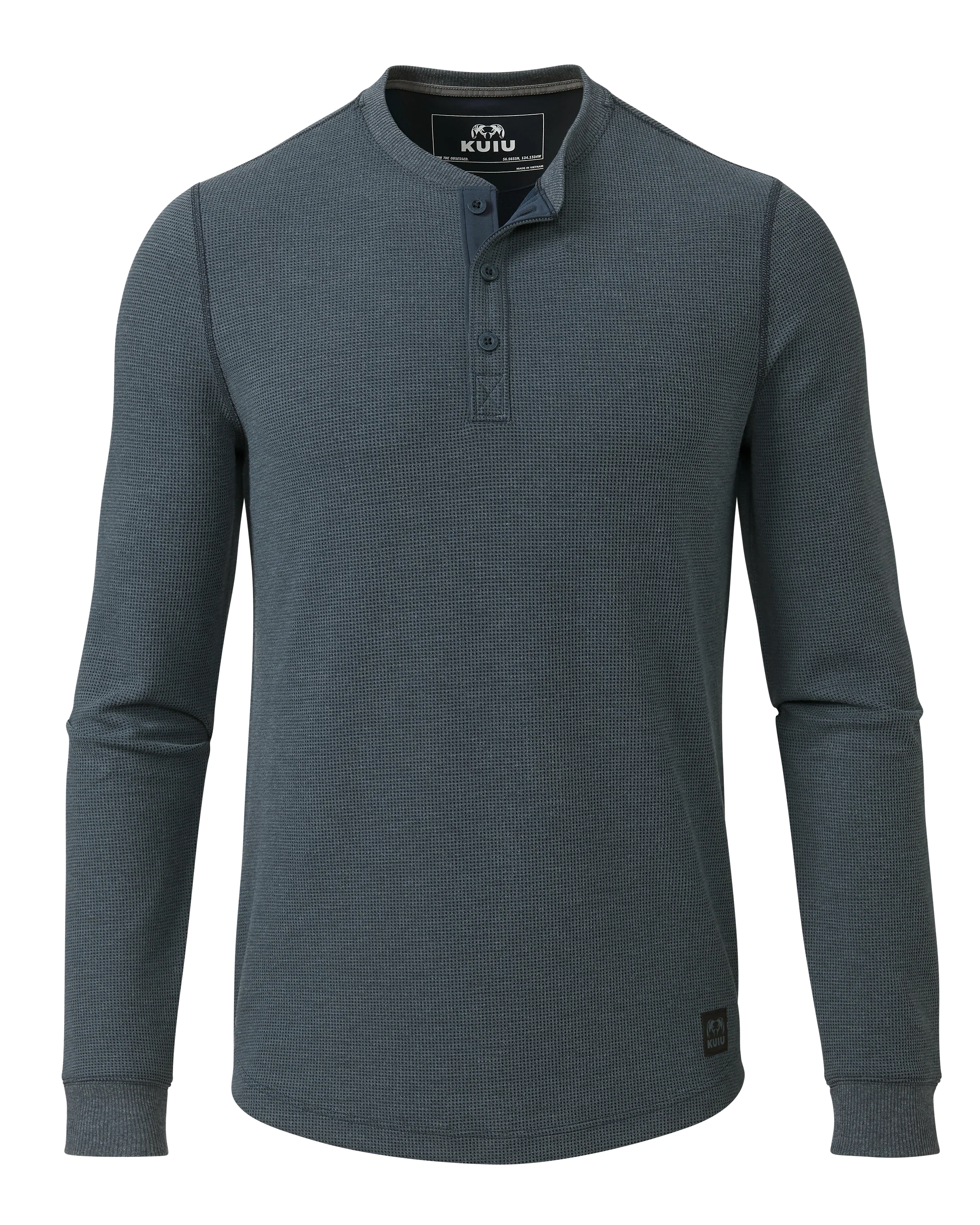 Canyon Waffle Henley | Steel Blue Heather