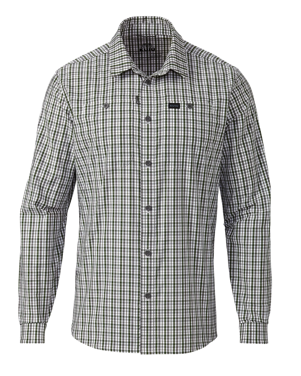 Borrego LS Shirt | Mini Cross Check Verde Plaid