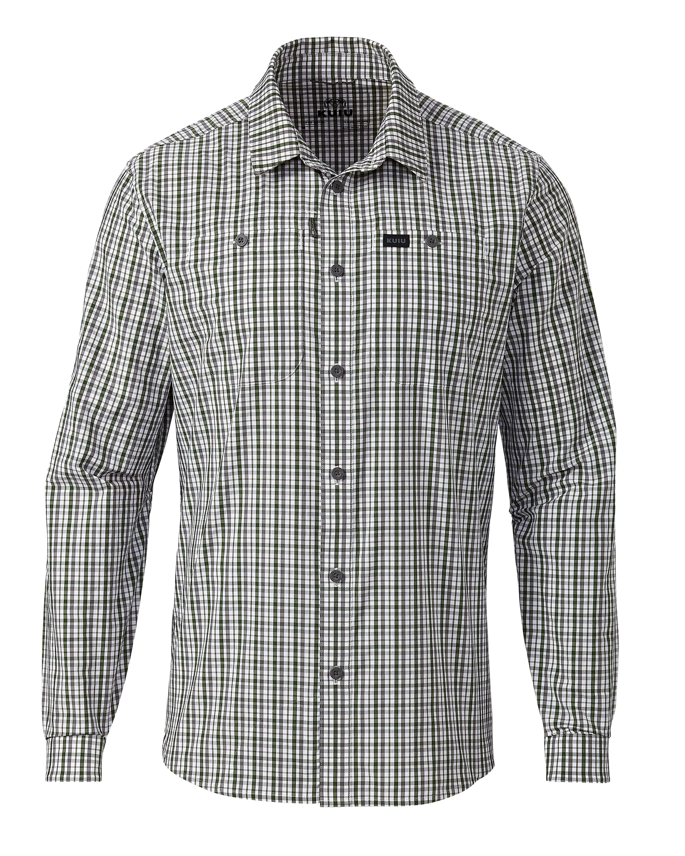Borrego LS Shirt | Mini Cross Check Verde Plaid