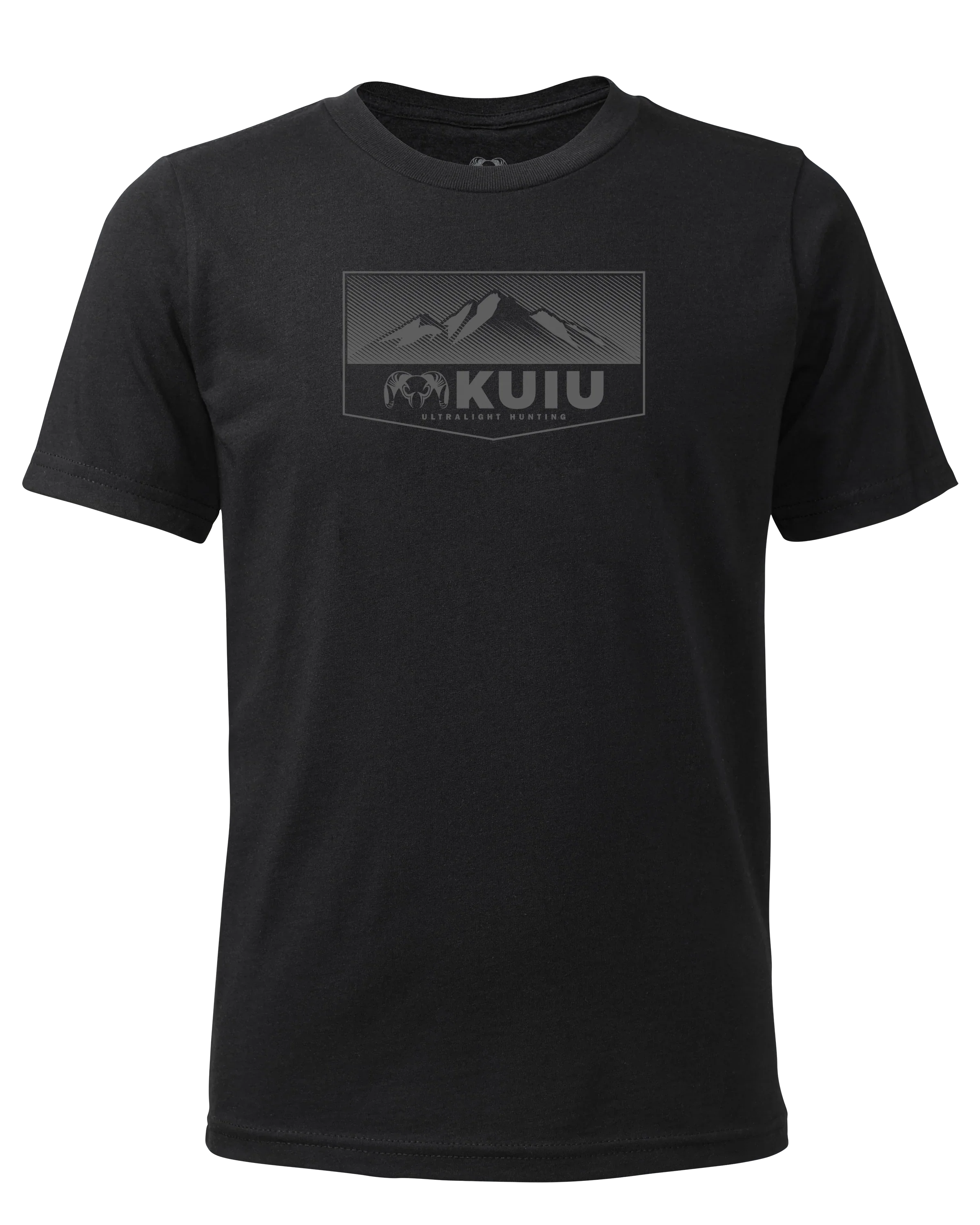 Youth Ultralight Mountain Logo T-Shirt | Black