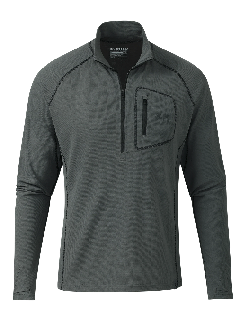 PRO Merino 200 Zip-T | Gunmetal