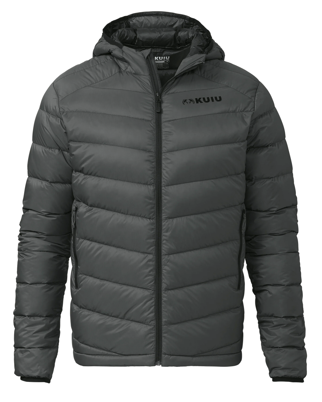 Super Down LT Hooded Jacket | Gunmetal