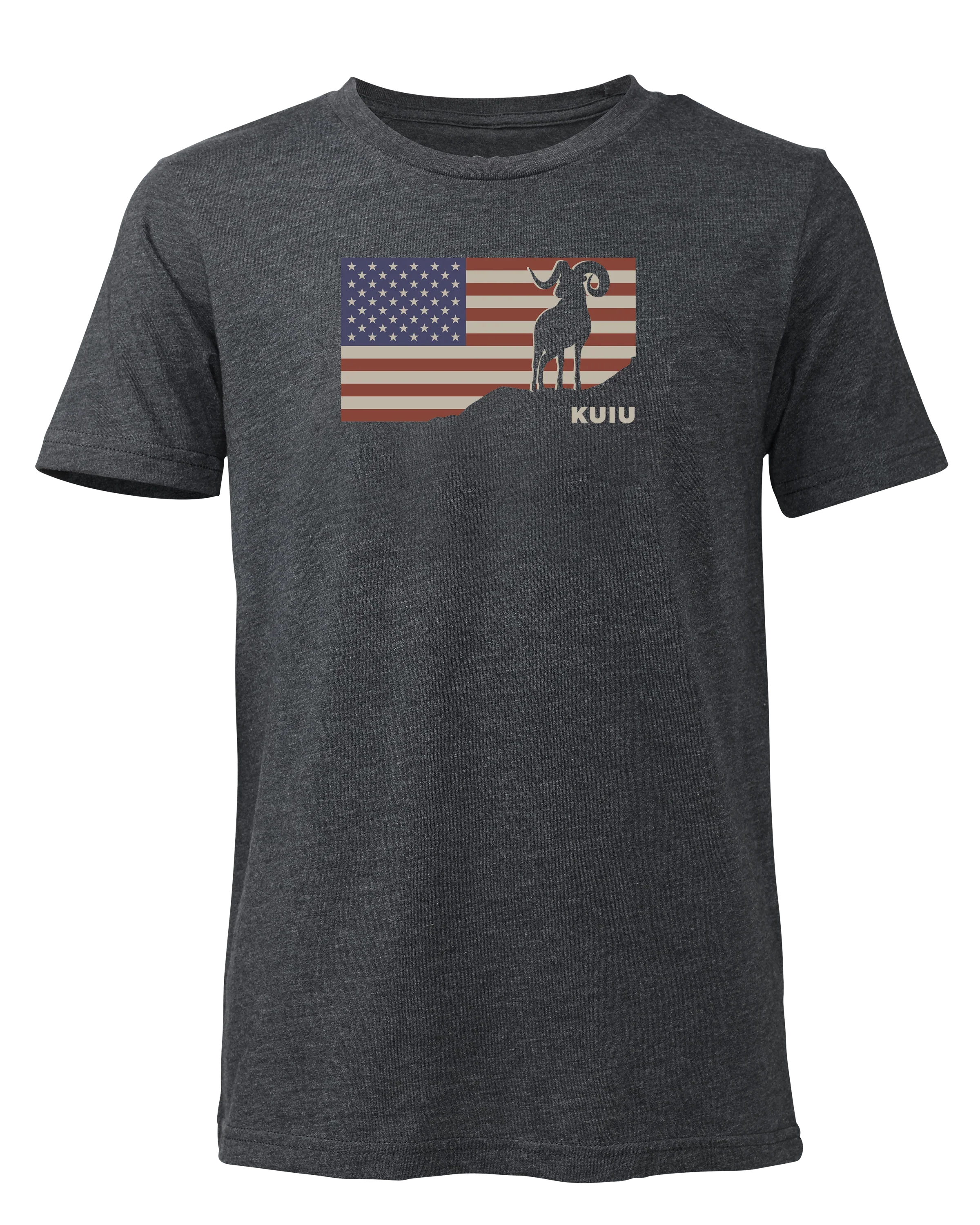 Youth Ram Flag T-Shirt | Charcoal