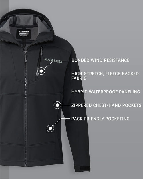 Axis Hybrid Hooded Jacket | Carbon