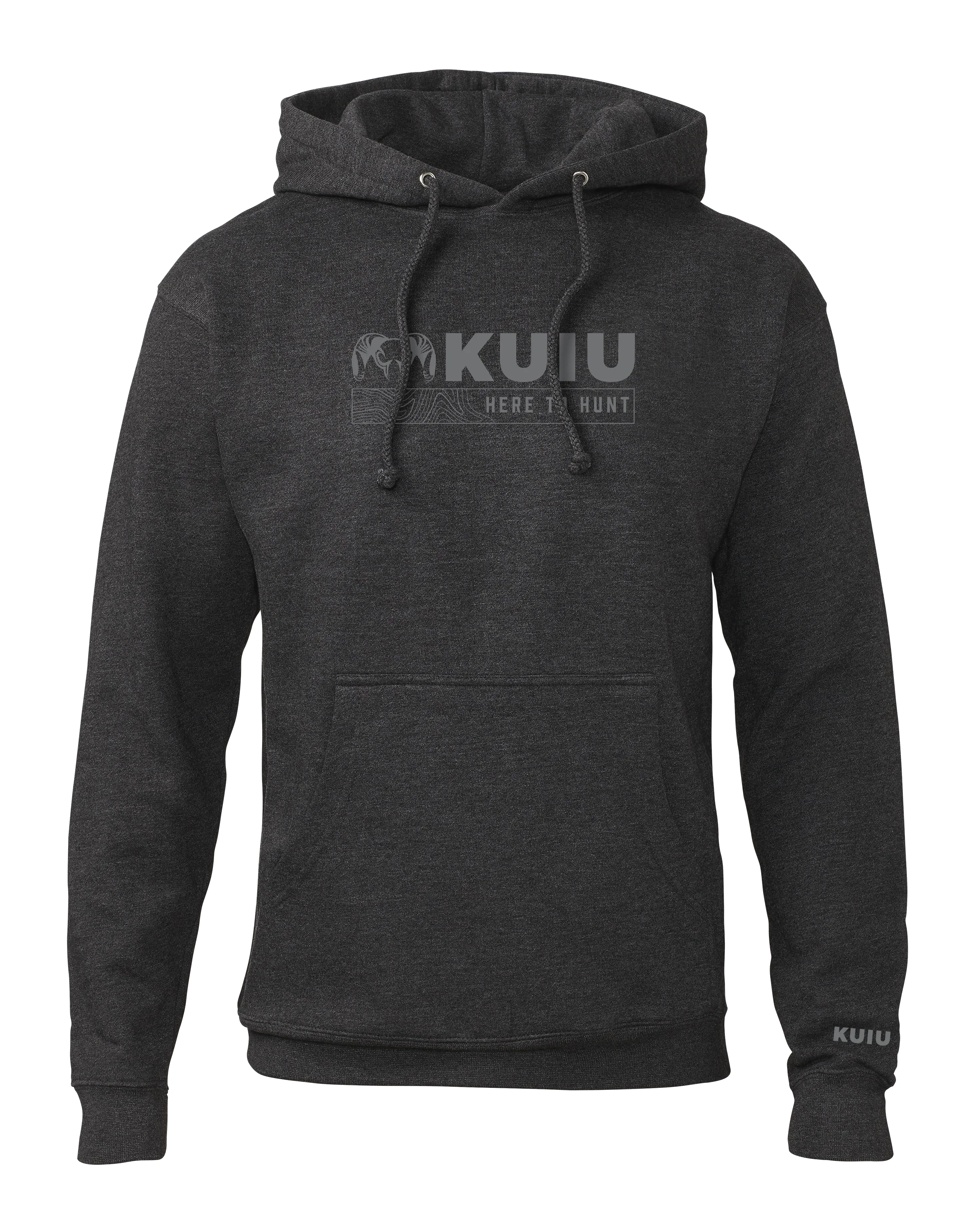 KUIU Topo Here to Hunt Hoodie | Charcoal