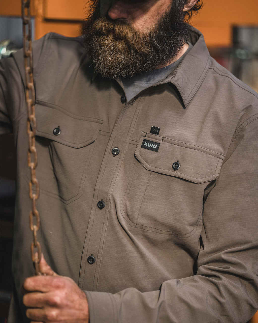 Gauge LS Work Shirt | Asphalt