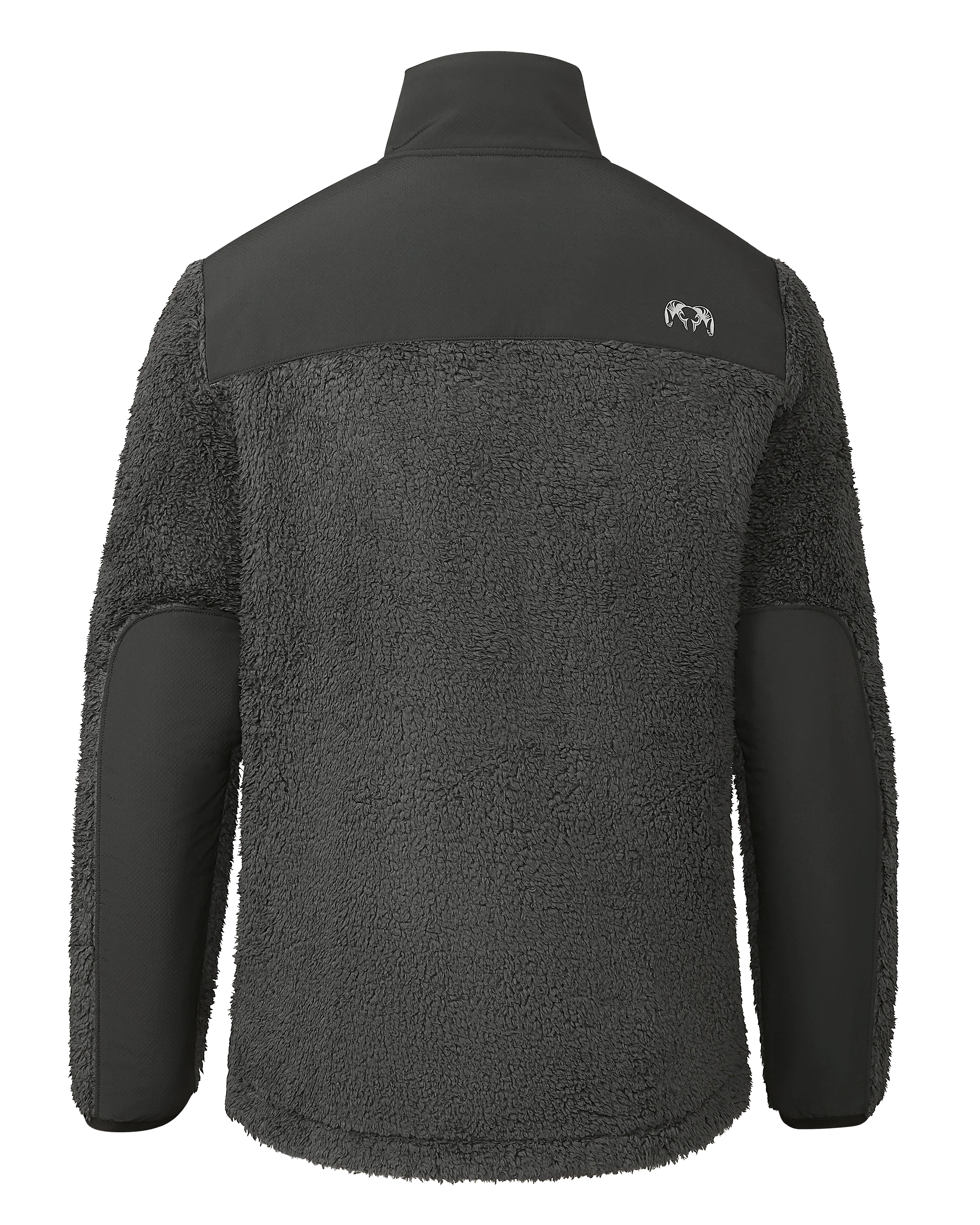Sherpa Fleece Zip Pullover | Asphalt