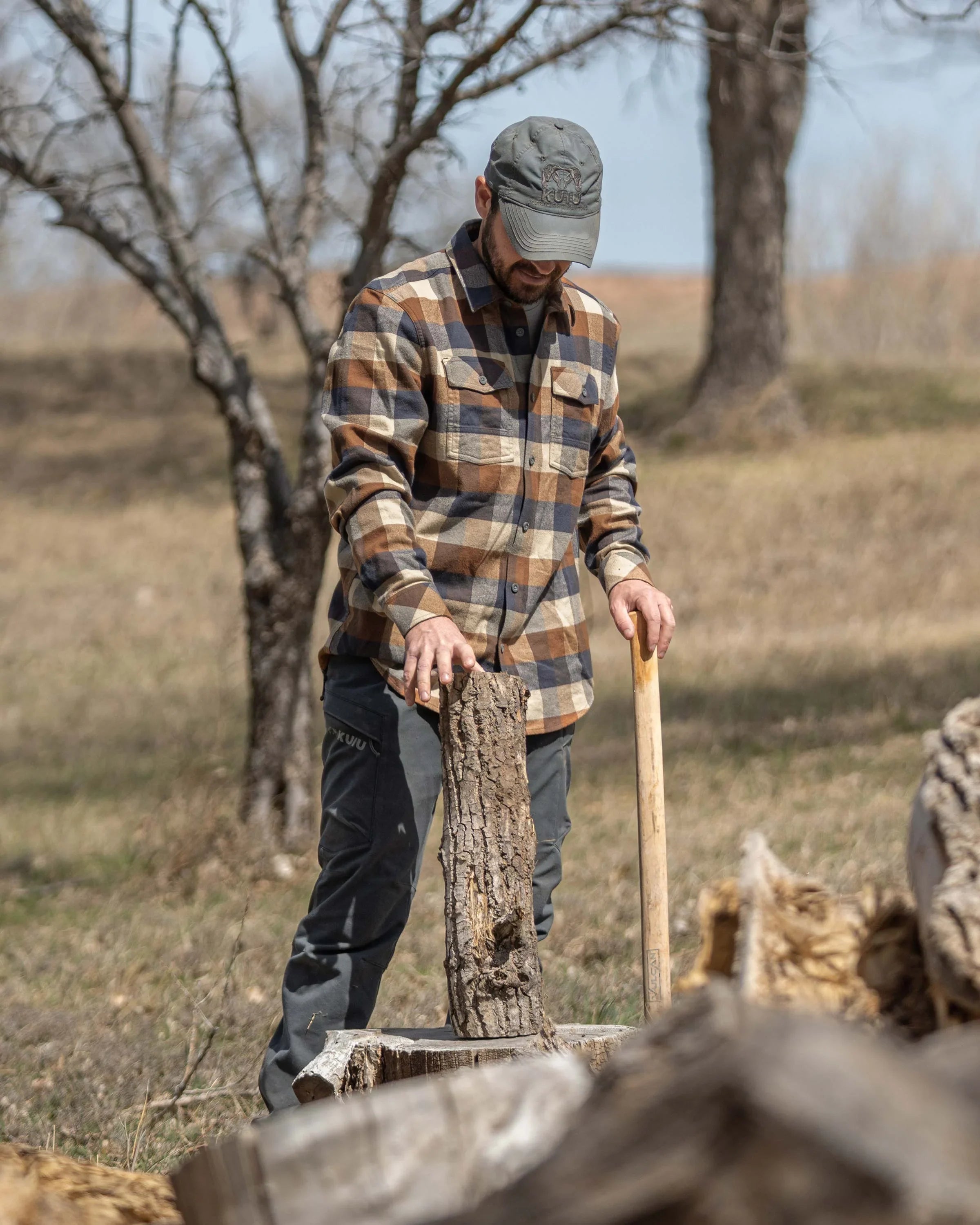 Field Flannel Shirt | Saddle Trio