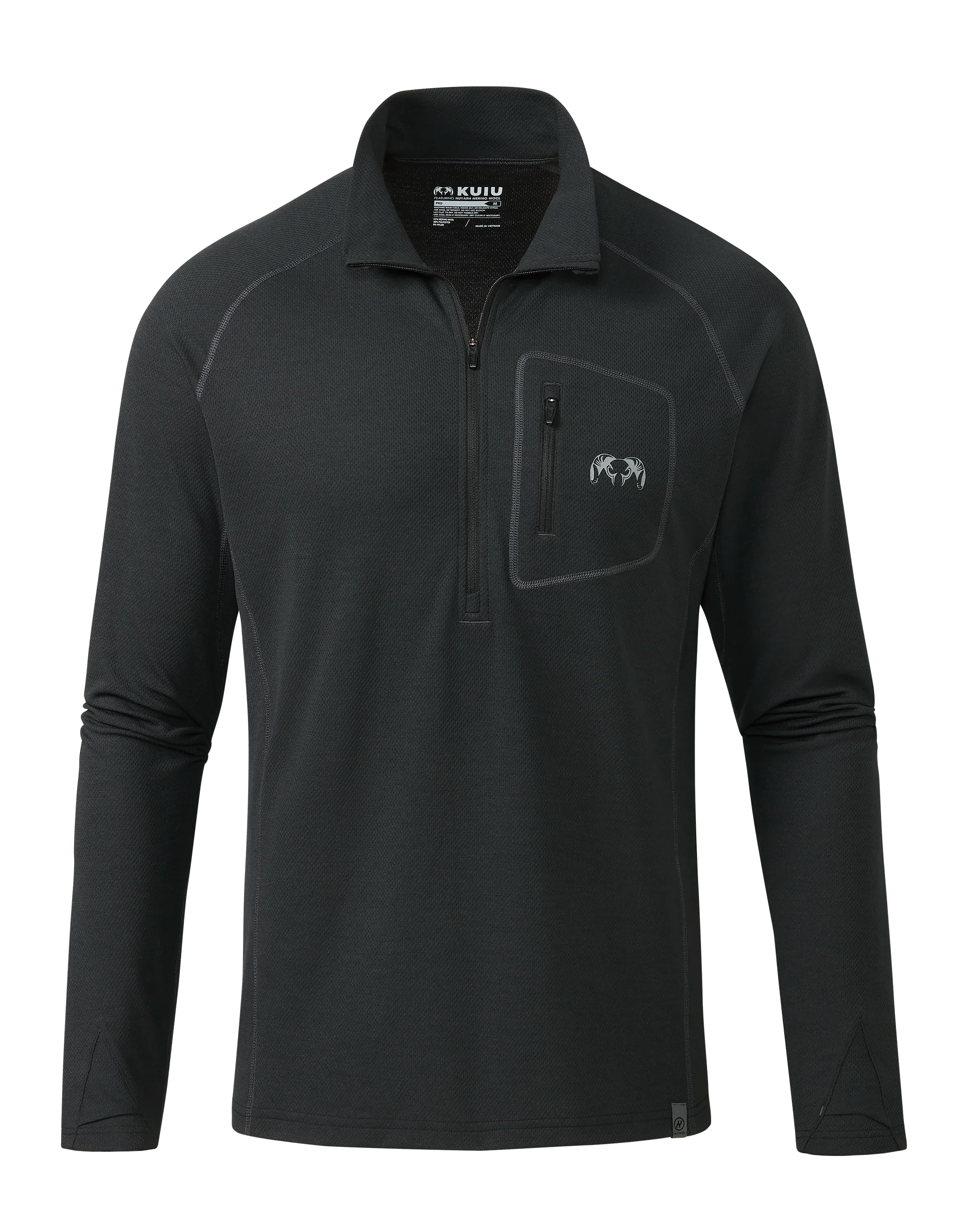 PRO Merino 200 Zip-T | Black