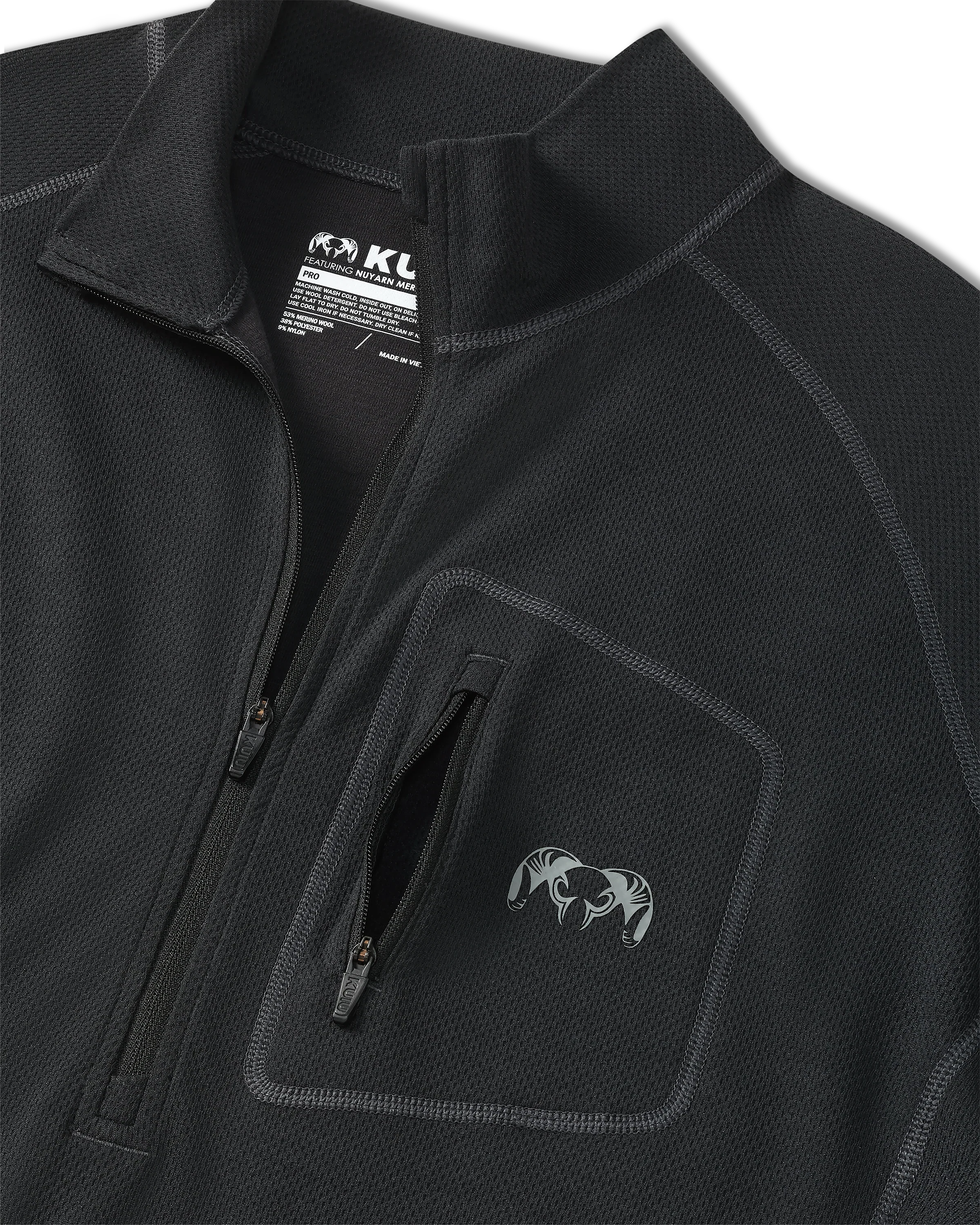 PRO Merino 200 Zip-T | Black