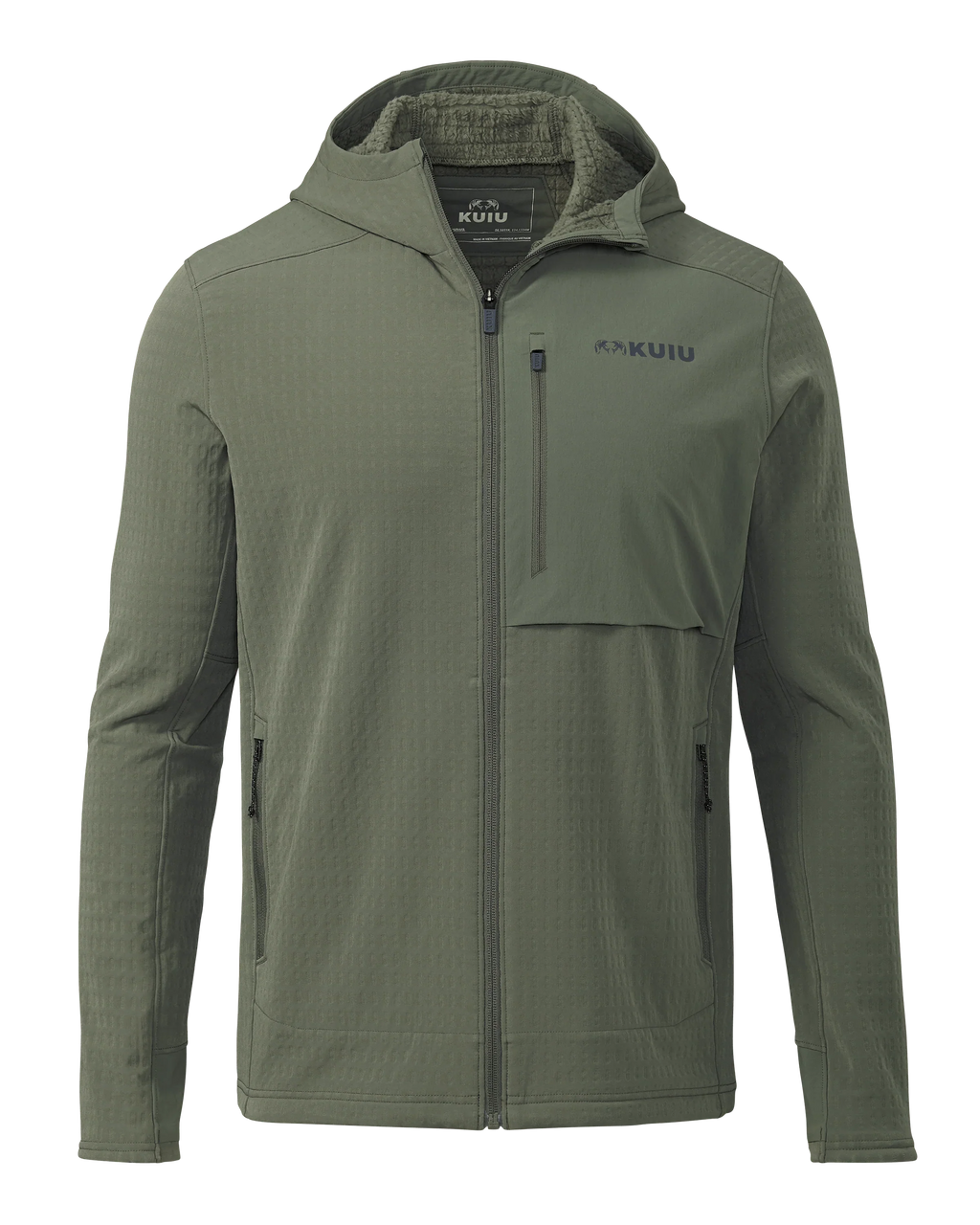 Blockfield Fleece Hoodie | Dark Sage