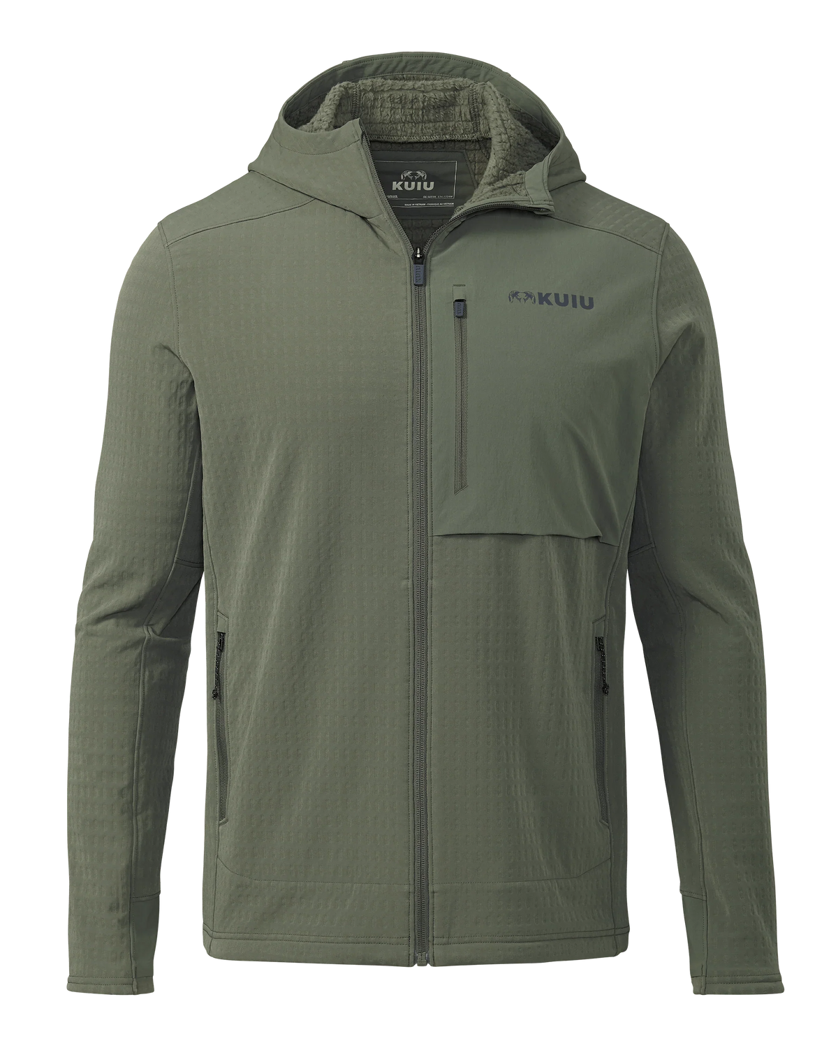 Blockfield Fleece Hoodie | Dark Sage