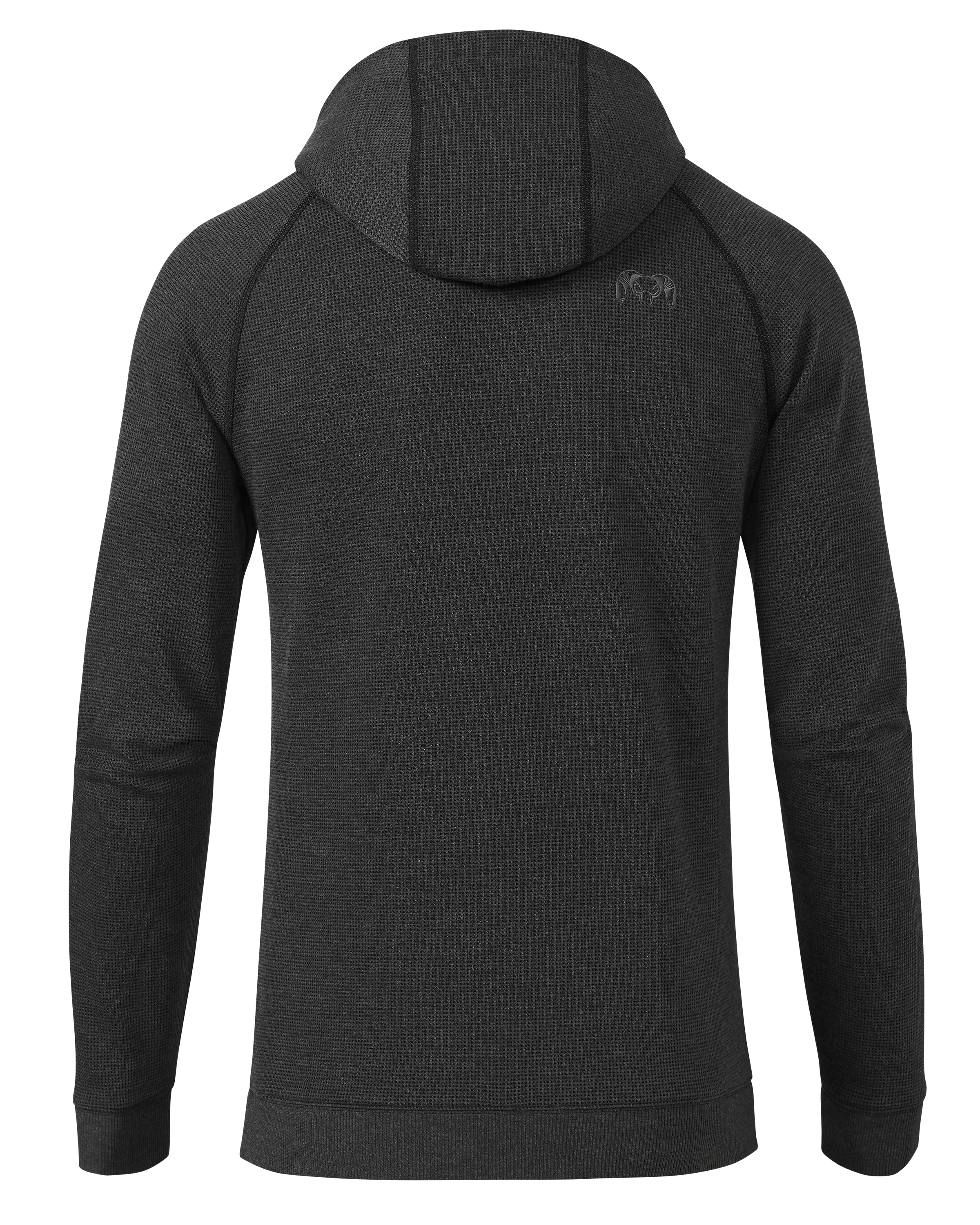 Canyon Waffle Hoodie | Black Heather