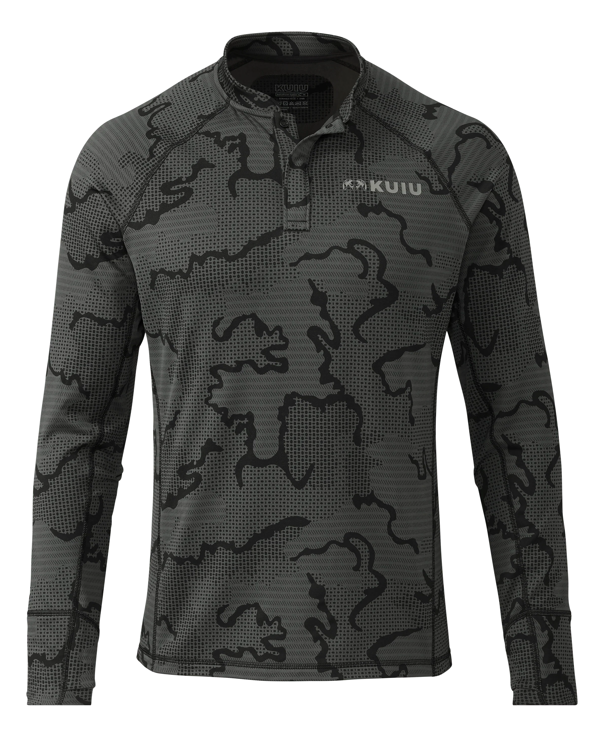 Ridgepoint Fleece Henley | Black Tonal