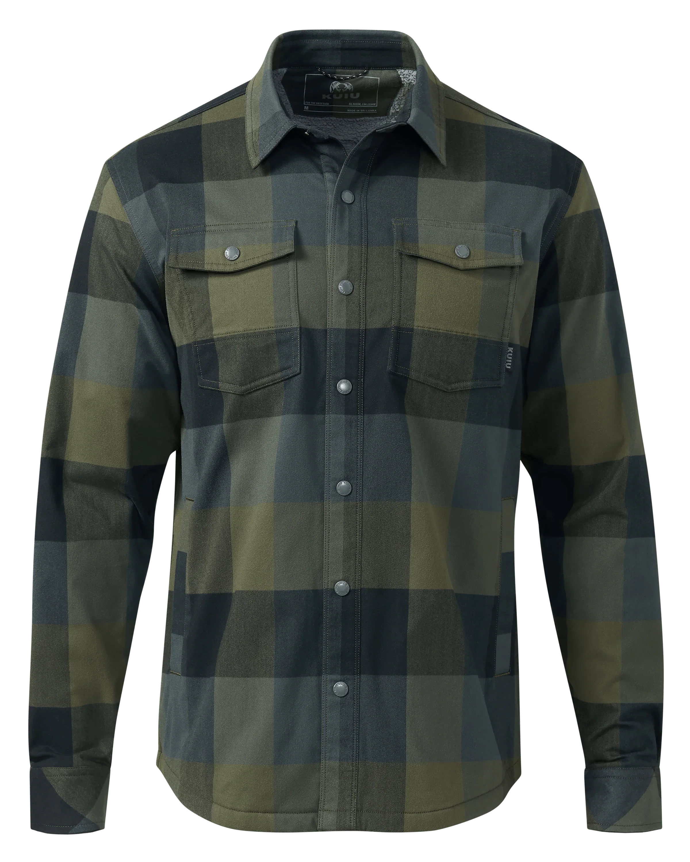 Field Flannel Fleece Shirt Jacket | Verde Plaid