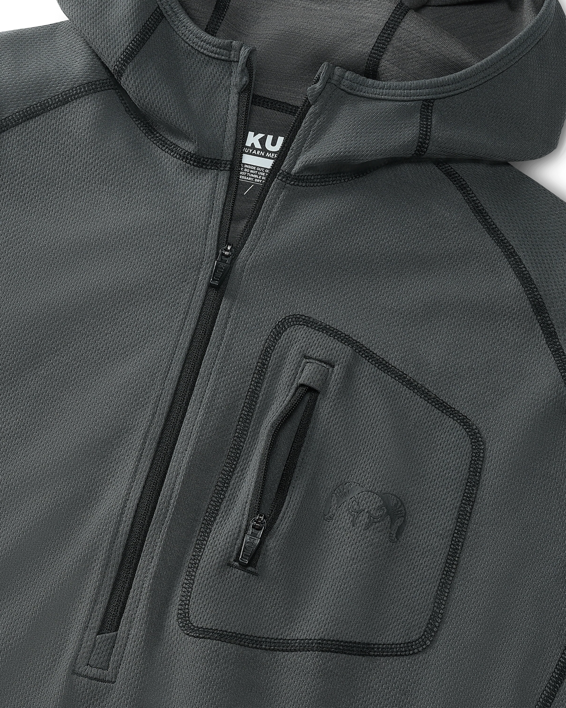 PRO Merino 200 Zip-T Hoodie | Gunmetal